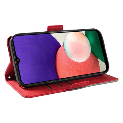 For Samsung Galaxy A22 4G (EU Version) / M32 (India Version) / M32 (Global Version) 4G / F22 / M22 Wallet Stand Leather Case Rhombus Imprinted Phone Cover