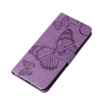 KT Imprinting Flower Series-2 For Realme C55 PU Leather Wallet Case Butterfly Imprinted Stand Phone Cover