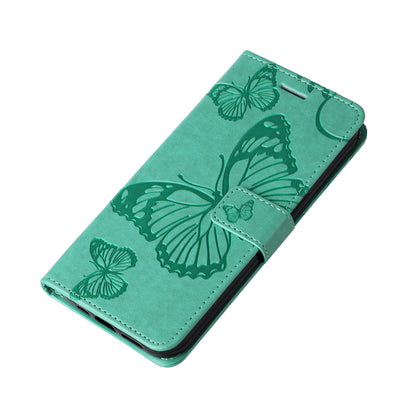 KT Imprinting Flower Series-2 For Realme C55 PU Leather Wallet Case Butterfly Imprinted Stand Phone Cover