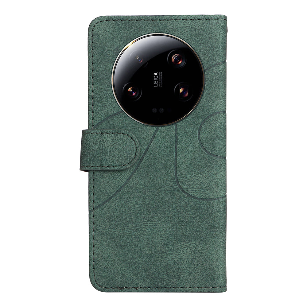 KT Leather Series-1 For Xiaomi 13 Ultra Dual-color Splicing Phone Case Leather Wallet Stand Cover