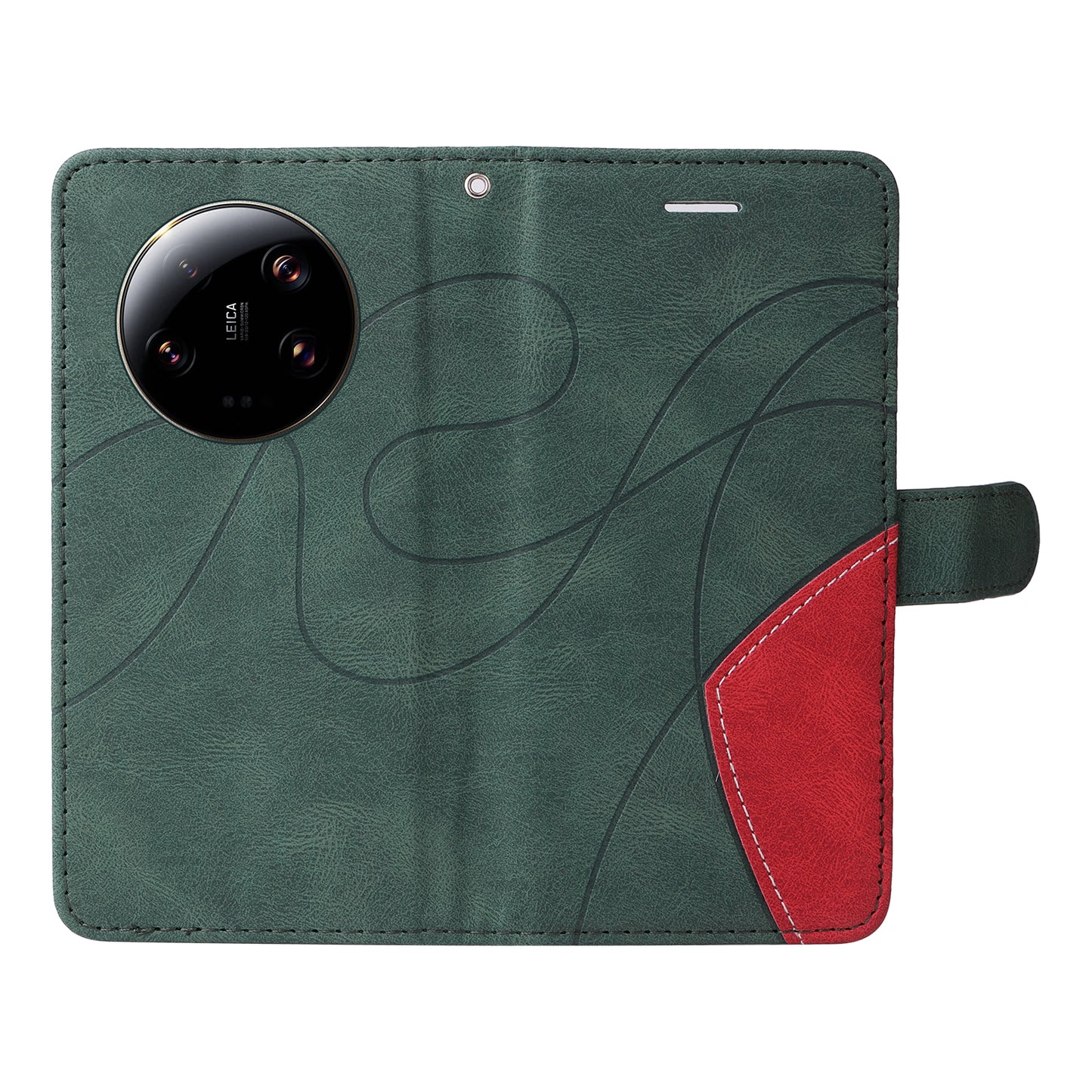 KT Leather Series-1 For Xiaomi 13 Ultra Dual-color Splicing Phone Case Leather Wallet Stand Cover