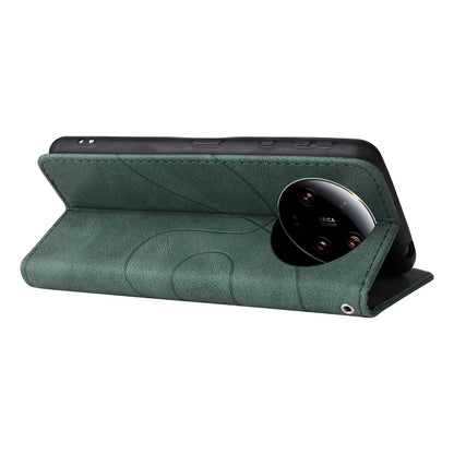 KT Leather Series-1 For Xiaomi 13 Ultra Dual-color Splicing Phone Case Leather Wallet Stand Cover