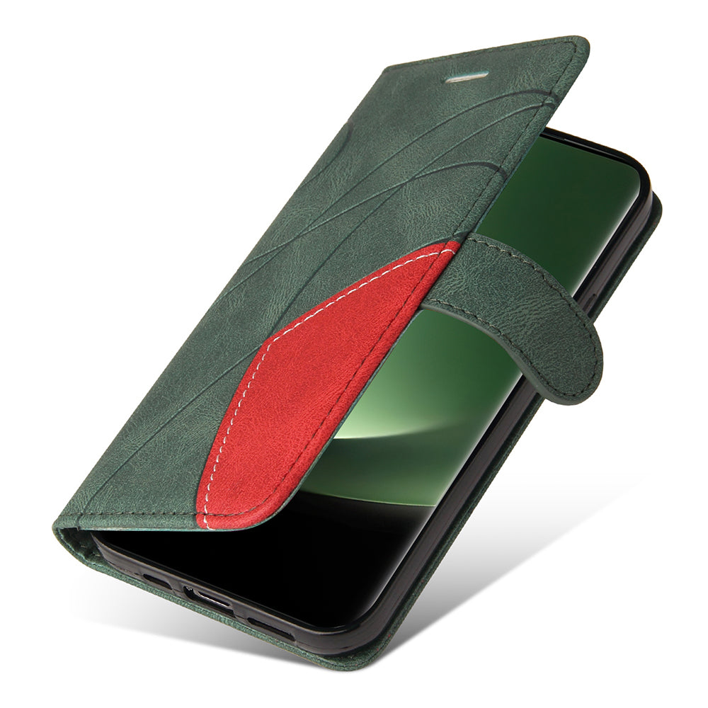 KT Leather Series-1 For Xiaomi 13 Ultra Dual-color Splicing Phone Case Leather Wallet Stand Cover