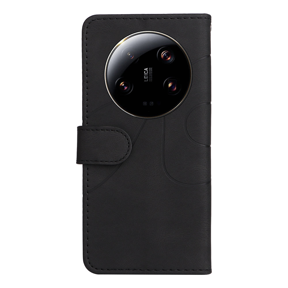 KT Leather Series-1 For Xiaomi 13 Ultra Dual-color Splicing Phone Case Leather Wallet Stand Cover