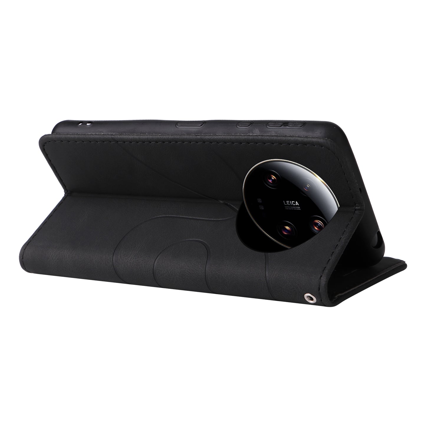 KT Leather Series-1 For Xiaomi 13 Ultra Dual-color Splicing Phone Case Leather Wallet Stand Cover