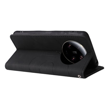 KT Leather Series-1 For Xiaomi 13 Ultra Dual-color Splicing Phone Case Leather Wallet Stand Cover