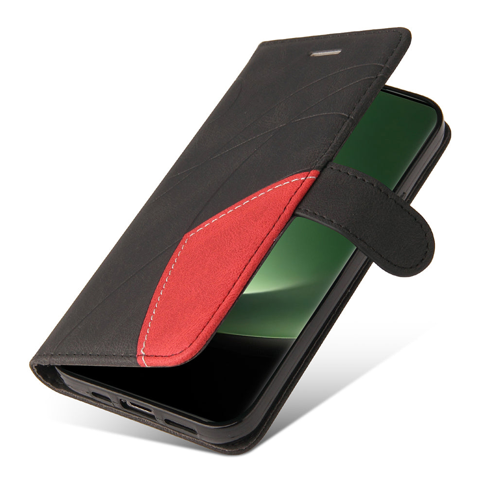 KT Leather Series-1 For Xiaomi 13 Ultra Dual-color Splicing Phone Case Leather Wallet Stand Cover