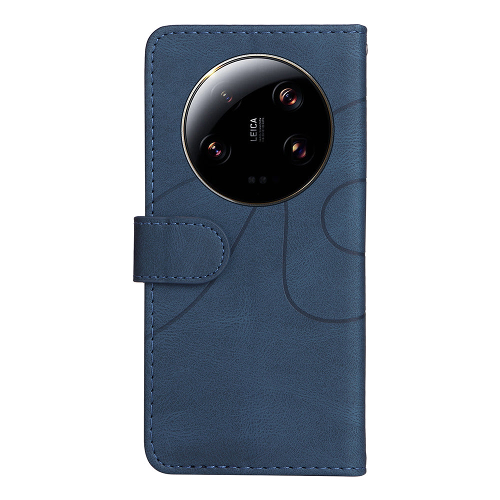 KT Leather Series-1 For Xiaomi 13 Ultra Dual-color Splicing Phone Case Leather Wallet Stand Cover