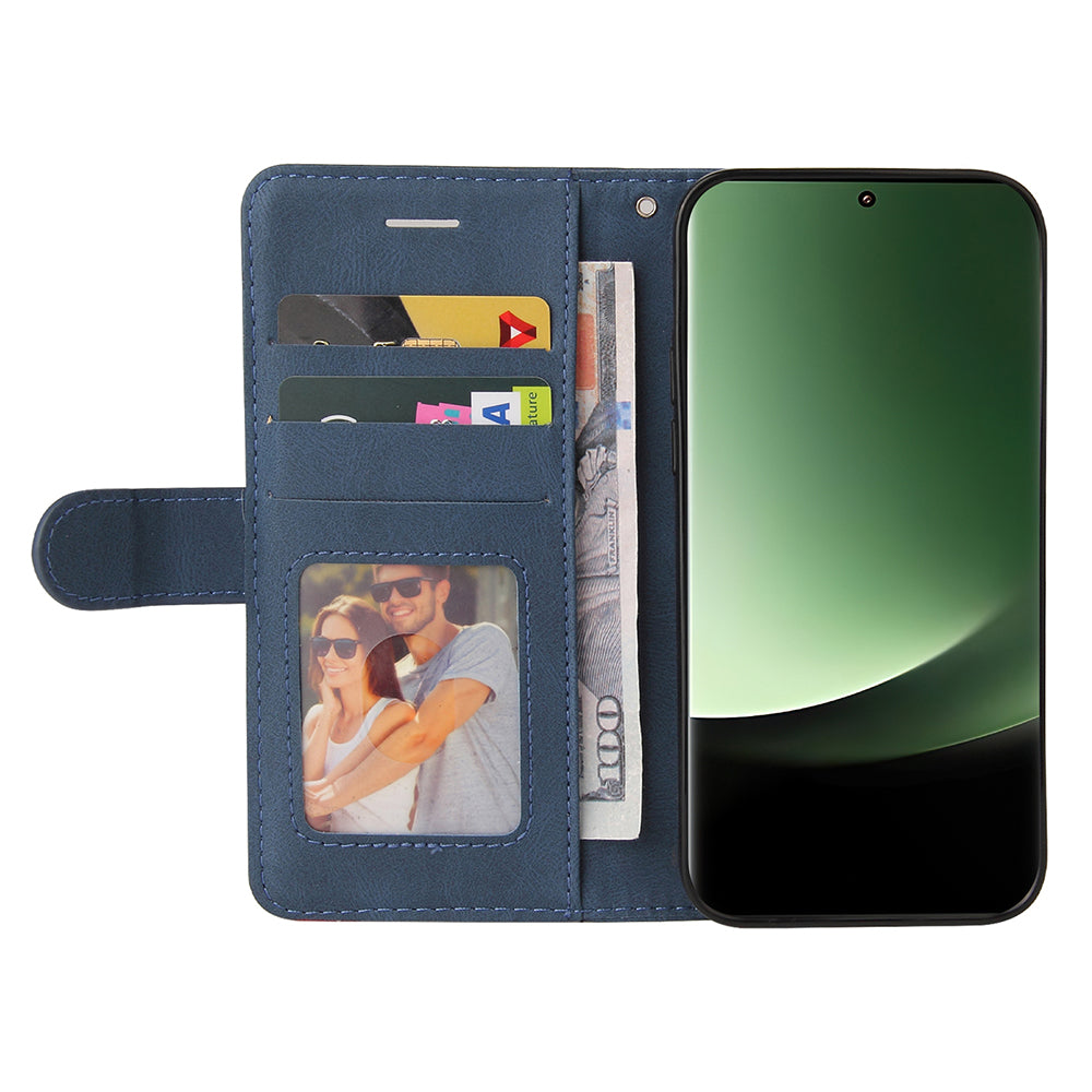 KT Leather Series-1 For Xiaomi 13 Ultra Dual-color Splicing Phone Case Leather Wallet Stand Cover