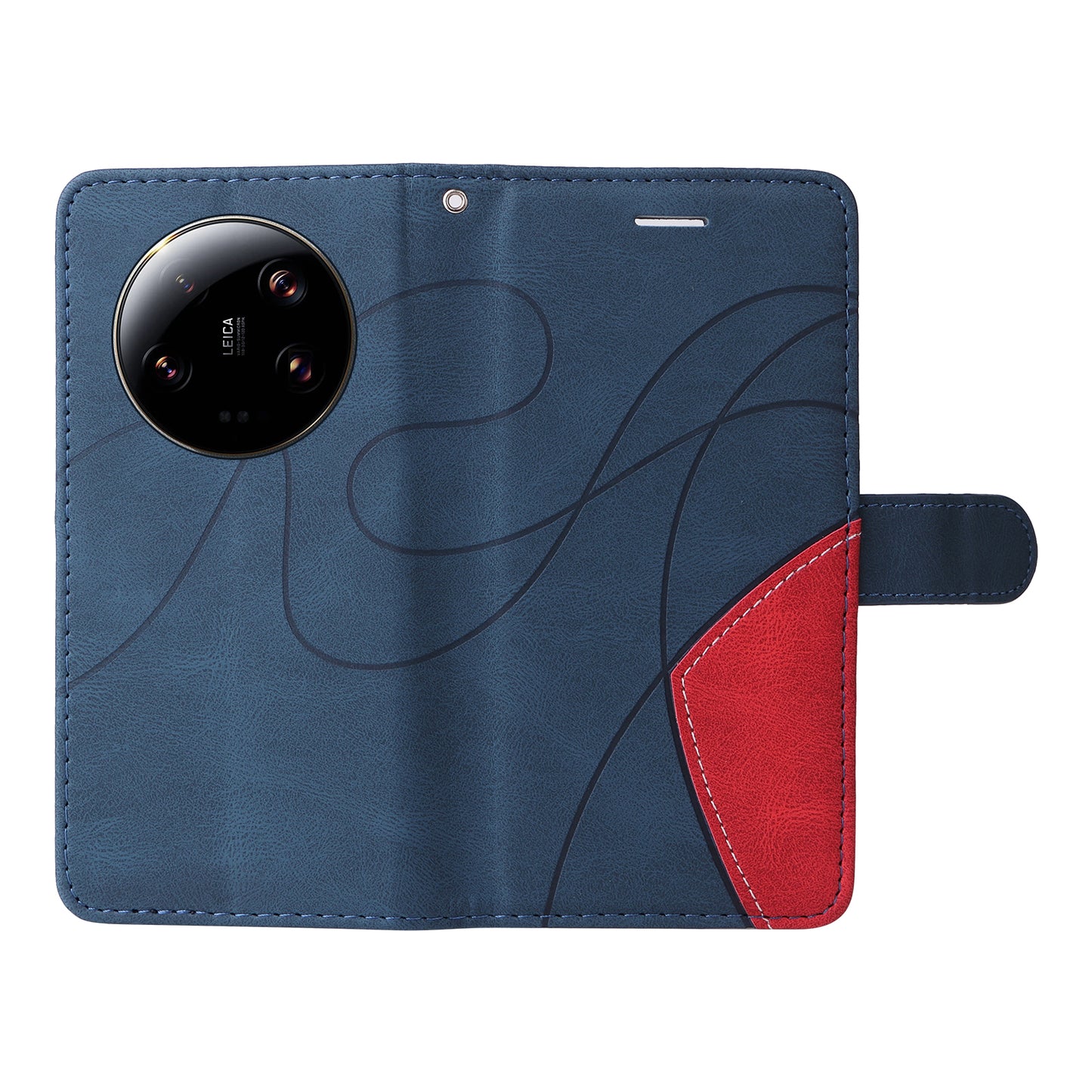 KT Leather Series-1 For Xiaomi 13 Ultra Dual-color Splicing Phone Case Leather Wallet Stand Cover