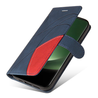 KT Leather Series-1 For Xiaomi 13 Ultra Dual-color Splicing Phone Case Leather Wallet Stand Cover