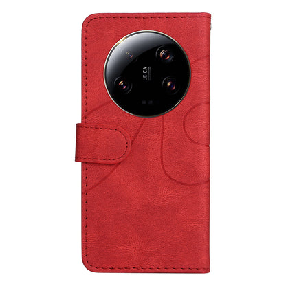 KT Leather Series-1 For Xiaomi 13 Ultra Dual-color Splicing Phone Case Leather Wallet Stand Cover