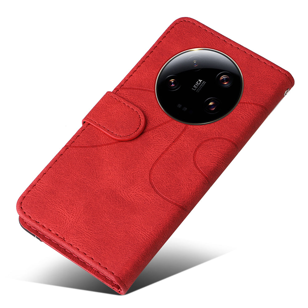 KT Leather Series-1 For Xiaomi 13 Ultra Dual-color Splicing Phone Case Leather Wallet Stand Cover