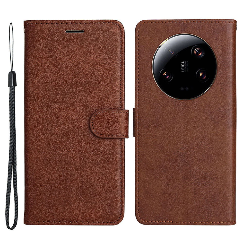 KT Leather Series-2 For Xiaomi 13 Ultra Solid Color Stand Cover PU Leather Wallet Phone Case