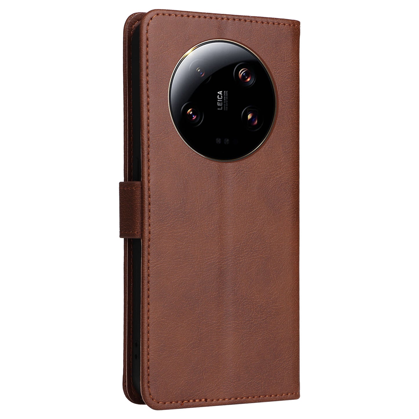 KT Leather Series-2 For Xiaomi 13 Ultra Solid Color Stand Cover PU Leather Wallet Phone Case
