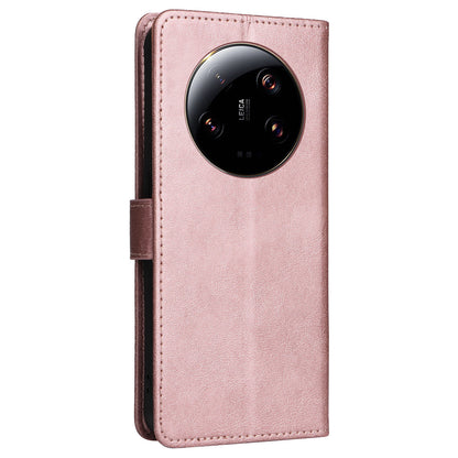 KT Leather Series-2 For Xiaomi 13 Ultra Solid Color Stand Cover PU Leather Wallet Phone Case