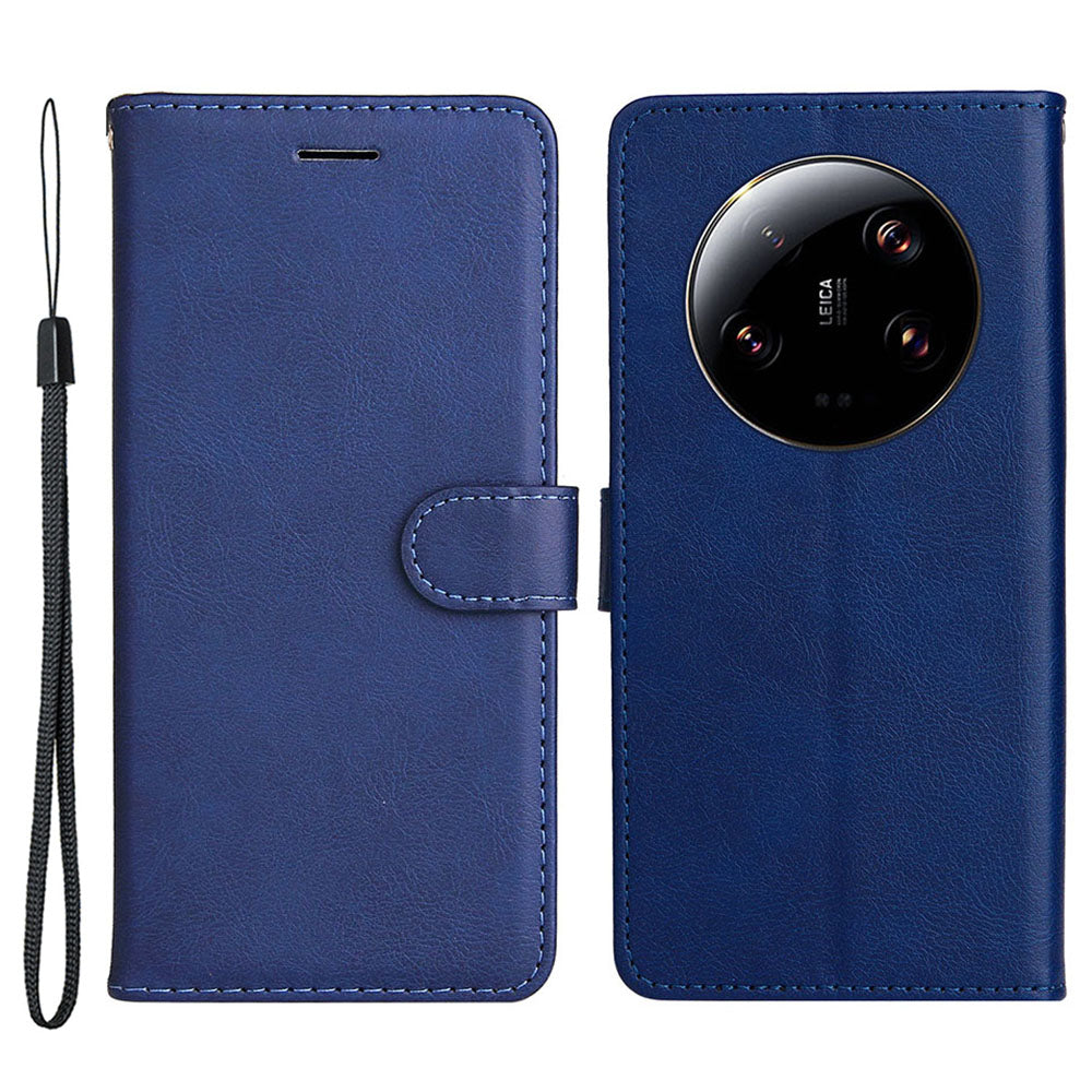 KT Leather Series-2 For Xiaomi 13 Ultra Solid Color Stand Cover PU Leather Wallet Phone Case