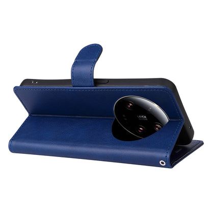 KT Leather Series-2 For Xiaomi 13 Ultra Solid Color Stand Cover PU Leather Wallet Phone Case