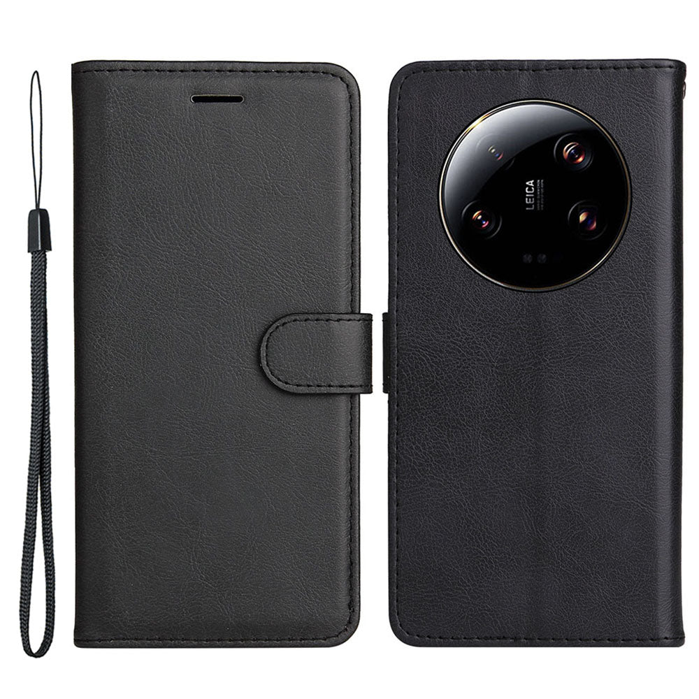 KT Leather Series-2 For Xiaomi 13 Ultra Solid Color Stand Cover PU Leather Wallet Phone Case
