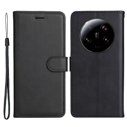 KT Leather Series-2 For Xiaomi 13 Ultra Solid Color Stand Cover PU Leather Wallet Phone Case