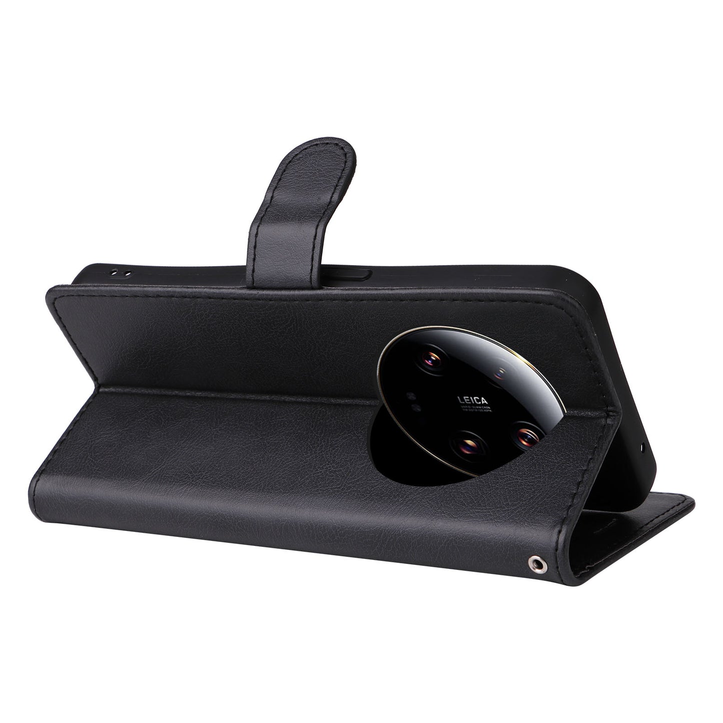 KT Leather Series-2 For Xiaomi 13 Ultra Solid Color Stand Cover PU Leather Wallet Phone Case