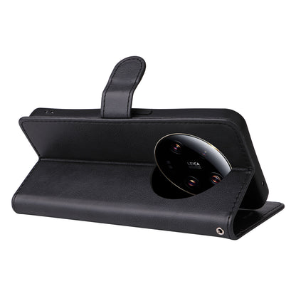 KT Leather Series-2 For Xiaomi 13 Ultra Solid Color Stand Cover PU Leather Wallet Phone Case