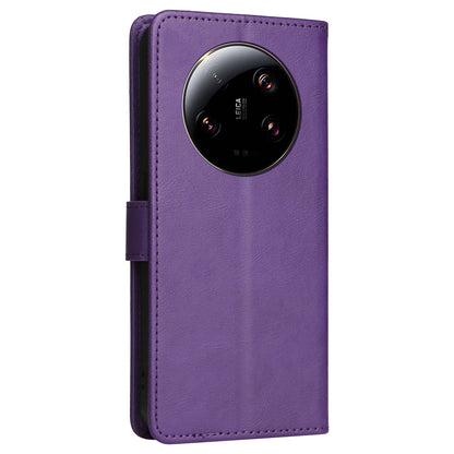 KT Leather Series-2 For Xiaomi 13 Ultra Solid Color Stand Cover PU Leather Wallet Phone Case