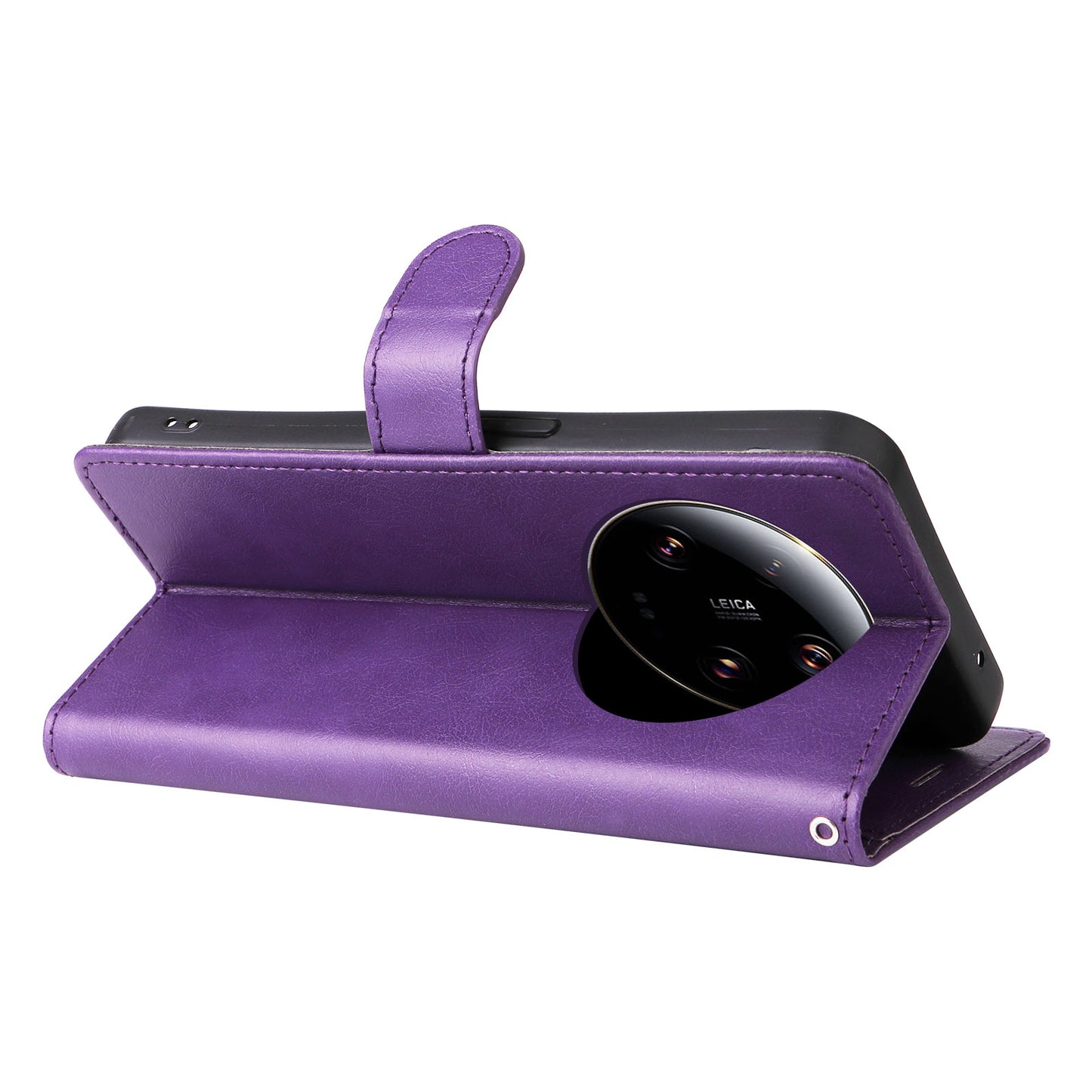 KT Leather Series-2 For Xiaomi 13 Ultra Solid Color Stand Cover PU Leather Wallet Phone Case