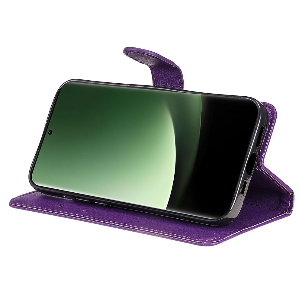 KT Leather Series-2 For Xiaomi 13 Ultra Solid Color Stand Cover PU Leather Wallet Phone Case