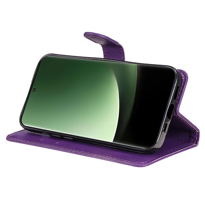 KT Leather Series-2 For Xiaomi 13 Ultra Solid Color Stand Cover PU Leather Wallet Phone Case