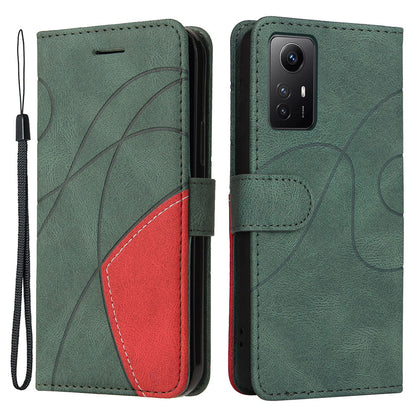 KT Leather Series-1 For Xiaomi Redmi Note 12S 4G / Note 11 4G (Qualcomm) / Note 11S 4G Color Splicing Leather Phone Case Wallet Stand Cover