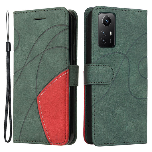 KT Leather Series-1 For Xiaomi Redmi Note 12S 4G / Note 11 4G (Qualcomm) / Note 11S 4G Color Splicing Leather Phone Case Wallet Stand Cover