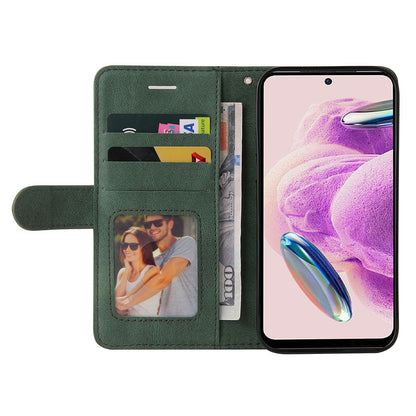 KT Leather Series-1 For Xiaomi Redmi Note 12S 4G / Note 11 4G (Qualcomm) / Note 11S 4G Color Splicing Leather Phone Case Wallet Stand Cover