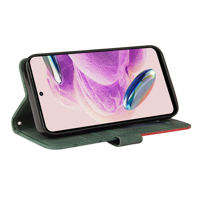 KT Leather Series-1 For Xiaomi Redmi Note 12S 4G / Note 11 4G (Qualcomm) / Note 11S 4G Color Splicing Leather Phone Case Wallet Stand Cover