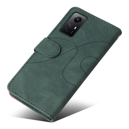 KT Leather Series-1 For Xiaomi Redmi Note 12S 4G / Note 11 4G (Qualcomm) / Note 11S 4G Color Splicing Leather Phone Case Wallet Stand Cover