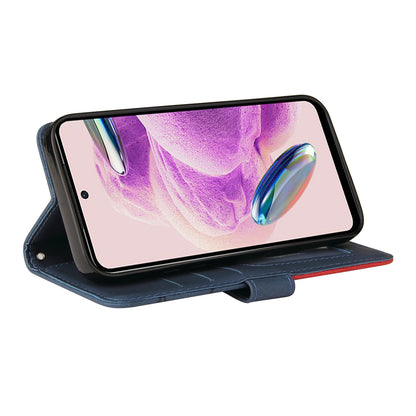 KT Leather Series-1 For Xiaomi Redmi Note 12S 4G / Note 11 4G (Qualcomm) / Note 11S 4G Color Splicing Leather Phone Case Wallet Stand Cover