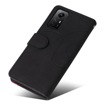 KT Leather Series-1 For Xiaomi Redmi Note 12S 4G / Note 11 4G (Qualcomm) / Note 11S 4G Color Splicing Leather Phone Case Wallet Stand Cover