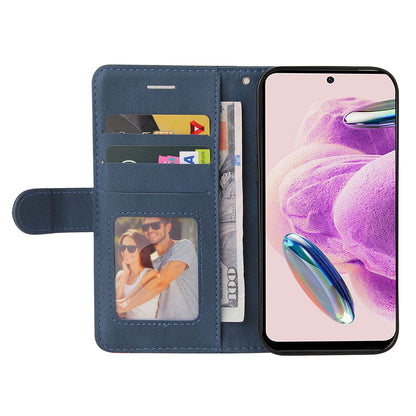 KT Leather Series-1 For Xiaomi Redmi Note 12S 4G / Note 11 4G (Qualcomm) / Note 11S 4G Color Splicing Leather Phone Case Wallet Stand Cover