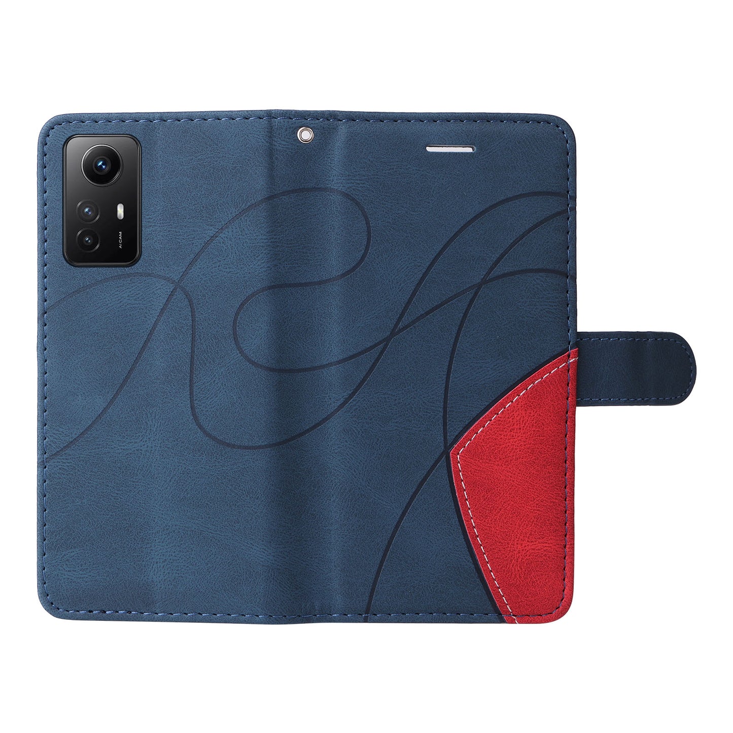 KT Leather Series-1 For Xiaomi Redmi Note 12S 4G / Note 11 4G (Qualcomm) / Note 11S 4G Color Splicing Leather Phone Case Wallet Stand Cover