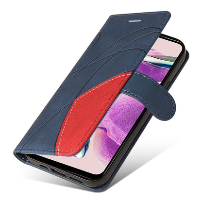 KT Leather Series-1 For Xiaomi Redmi Note 12S 4G / Note 11 4G (Qualcomm) / Note 11S 4G Color Splicing Leather Phone Case Wallet Stand Cover
