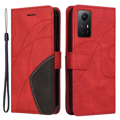 KT Leather Series-1 For Xiaomi Redmi Note 12S 4G / Note 11 4G (Qualcomm) / Note 11S 4G Color Splicing Leather Phone Case Wallet Stand Cover