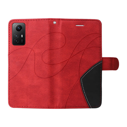 KT Leather Series-1 For Xiaomi Redmi Note 12S 4G / Note 11 4G (Qualcomm) / Note 11S 4G Color Splicing Leather Phone Case Wallet Stand Cover