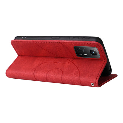 KT Leather Series-1 For Xiaomi Redmi Note 12S 4G / Note 11 4G (Qualcomm) / Note 11S 4G Color Splicing Leather Phone Case Wallet Stand Cover