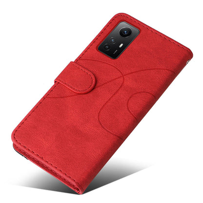 KT Leather Series-1 For Xiaomi Redmi Note 12S 4G / Note 11 4G (Qualcomm) / Note 11S 4G Color Splicing Leather Phone Case Wallet Stand Cover