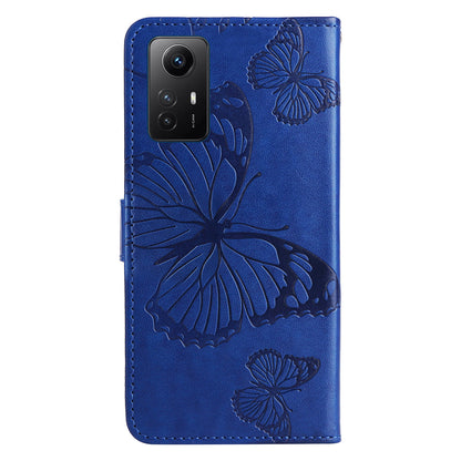 KT Imprinting Flower Series-2 For Xiaomi Redmi Note 12S 4G / Note 11 4G (Qualcomm) / Note 11S 4G Cellphone Leather Case Butterfly Imprint Wallet Stand Cover