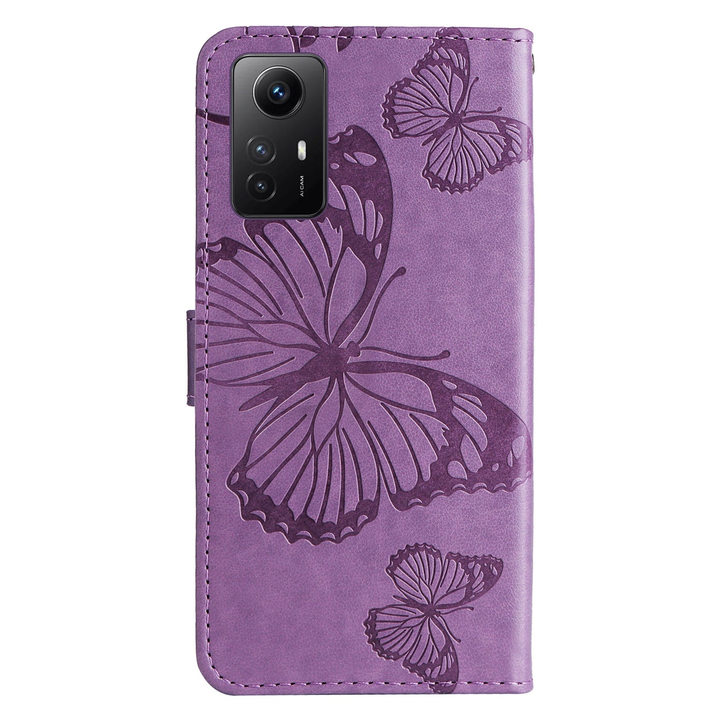 KT Imprinting Flower Series-2 For Xiaomi Redmi Note 12S 4G / Note 11 4G (Qualcomm) / Note 11S 4G Cellphone Leather Case Butterfly Imprint Wallet Stand Cover