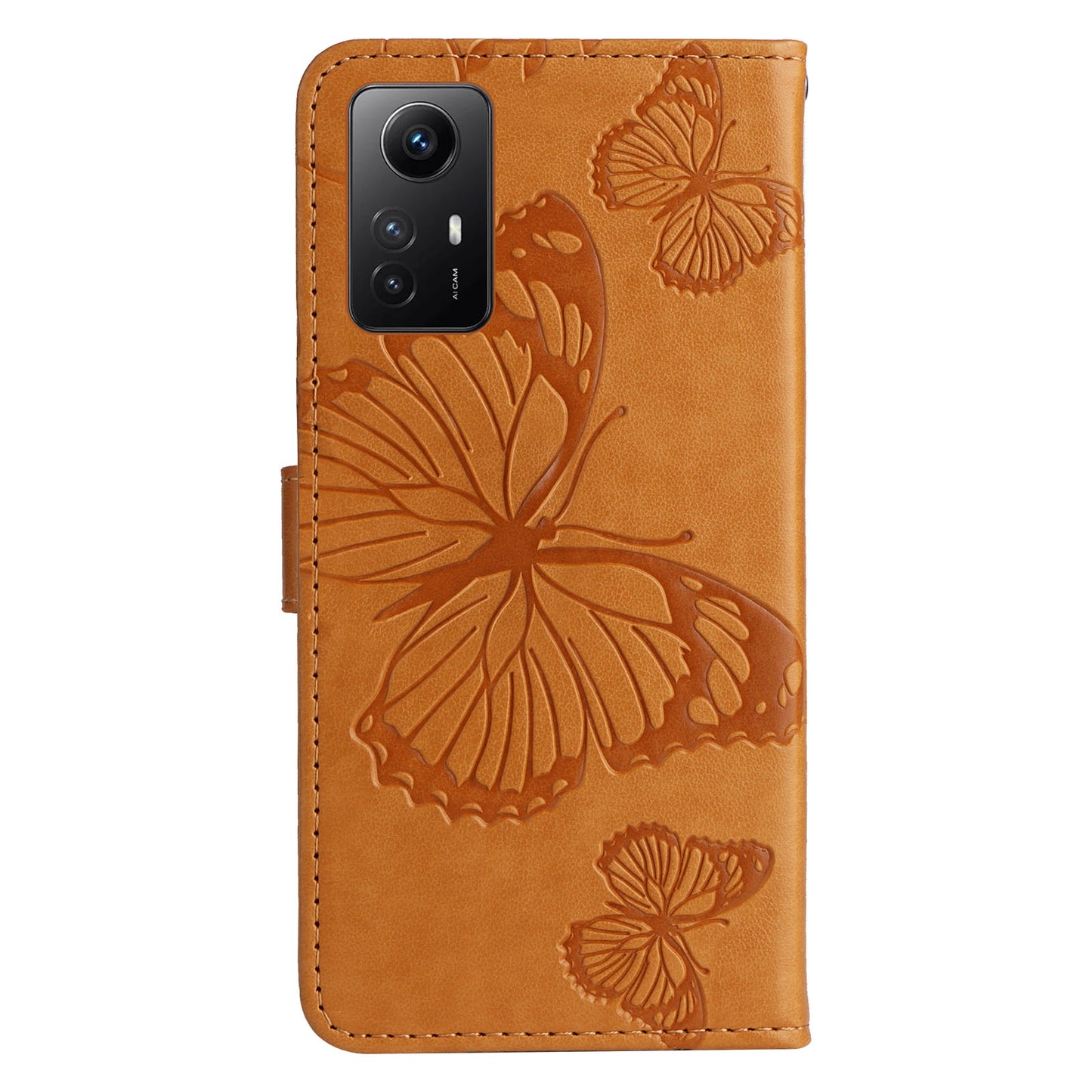 KT Imprinting Flower Series-2 For Xiaomi Redmi Note 12S 4G / Note 11 4G (Qualcomm) / Note 11S 4G Cellphone Leather Case Butterfly Imprint Wallet Stand Cover