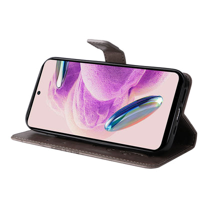 KT Imprinting Flower Series-2 For Xiaomi Redmi Note 12S 4G / Note 11 4G (Qualcomm) / Note 11S 4G Cellphone Leather Case Butterfly Imprint Wallet Stand Cover