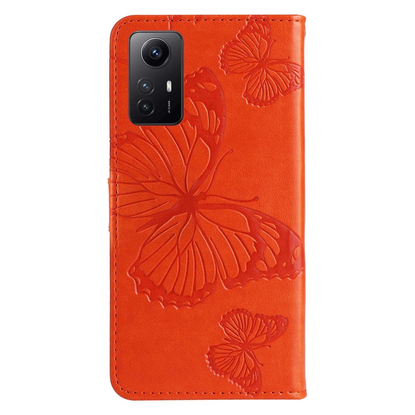 KT Imprinting Flower Series-2 For Xiaomi Redmi Note 12S 4G / Note 11 4G (Qualcomm) / Note 11S 4G Cellphone Leather Case Butterfly Imprint Wallet Stand Cover