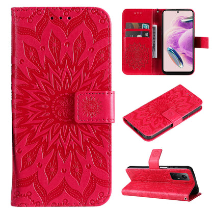 For Xiaomi Redmi Note 12S 4G / Note 11 4G (Qualcomm) / Note 11S 4G KT Imprinting Flower Series-1 PU Leather Stand Wallet Cover Anti-fall Phone Case with Strap